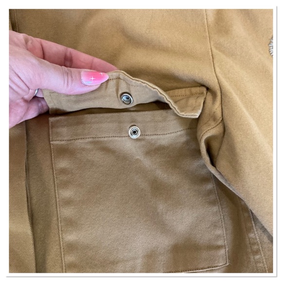 Johnny Was Amika Peplum Military Jacket Khaki Size Small - Picture 7 of 12